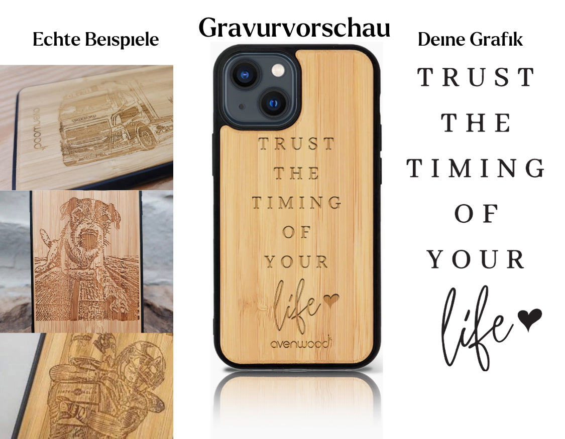 INDIVIDUELL iPhone 13 Mini Bambus-Kunststoff